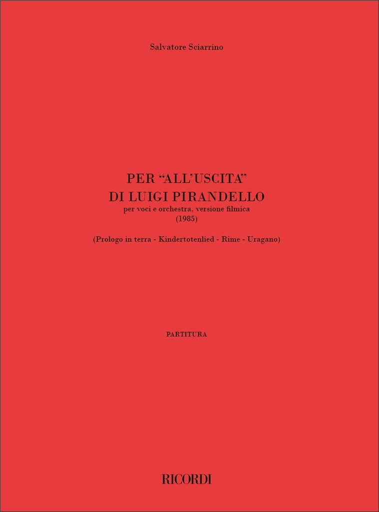 Per 'All'Uscita' Di Luigi Pirandello